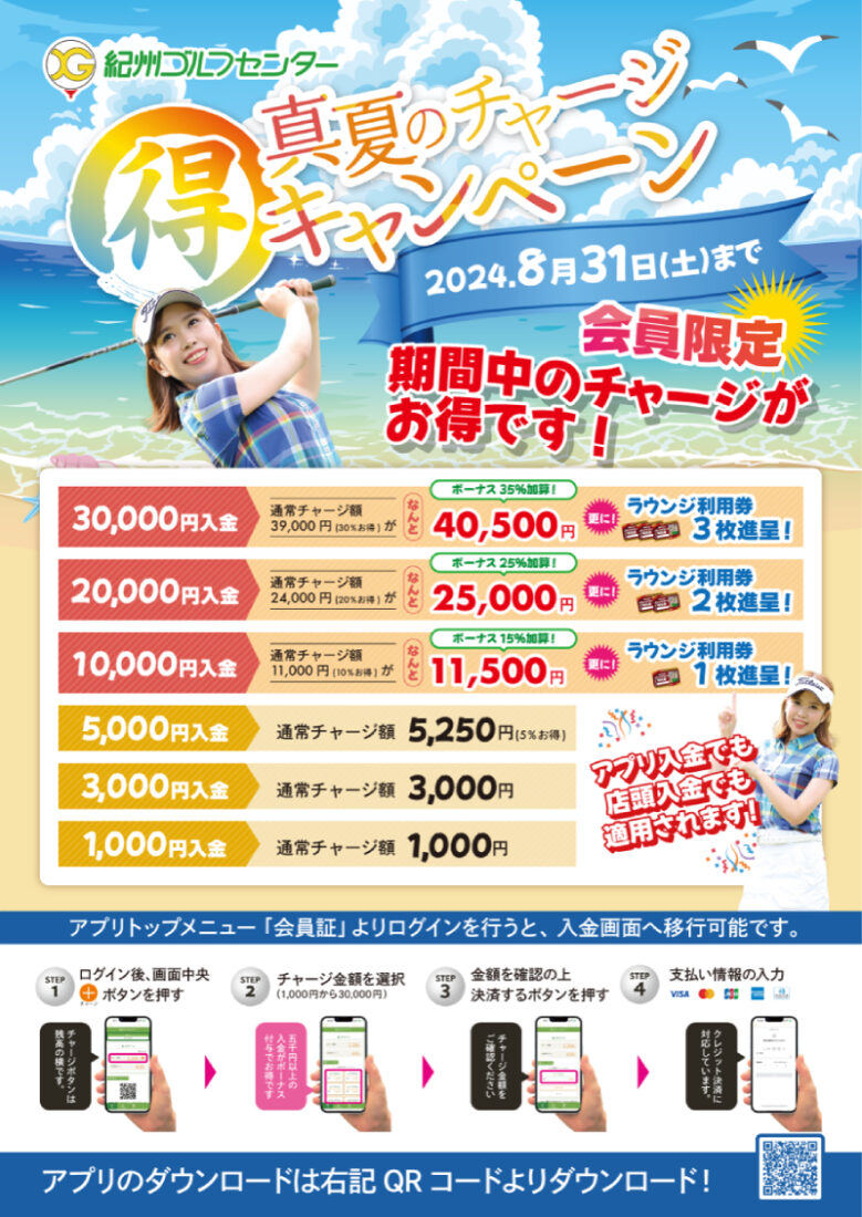 真夏のチャージキャンペーン